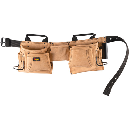 Constructor's Tool Belt, Leather, Tan Les Fournitures Industrielles Méga