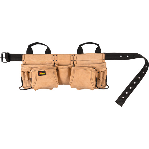 Carpenter's Tool Belt, Leather, Tan Les Fournitures Industrielles Méga
