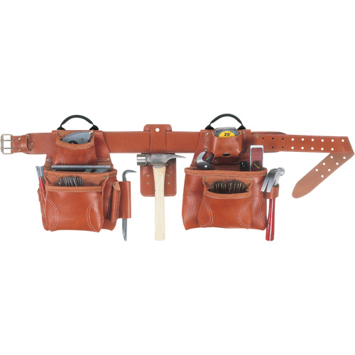Deluxe Tool Belt Combo, Leather, Tan Les Fournitures Industrielles Méga