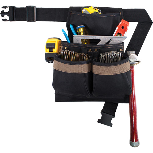Small Deluxe Tool Belt, Polyester, Black Les Fournitures Industrielles Méga