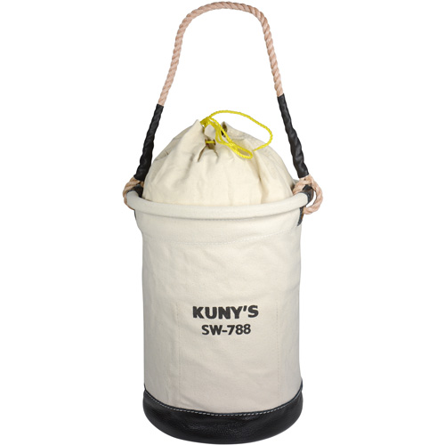 Parachute Top Tool Bucket, 11-1/2" L x 11-1/2" W x 16" H, Canvas, Beige Les Fournitures Industrielles Méga