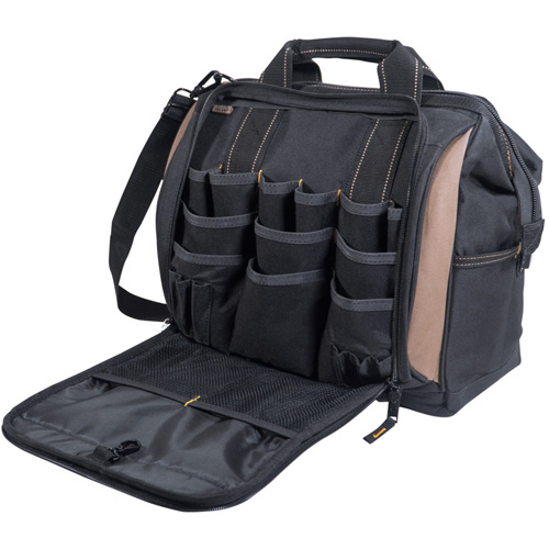 Multi-Compartment Tool Carrier, Polyester, 33 Pockets, Black Les Fournitures Industrielles Méga
