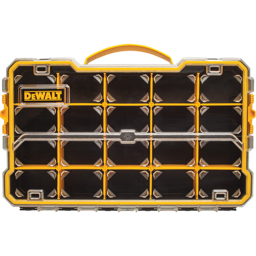 Organisateur avec compartiments PRO, 11" la x 17-5/8" p x 2-7/8" h, Noir/Jaune Les Fournitures Industrielles Méga