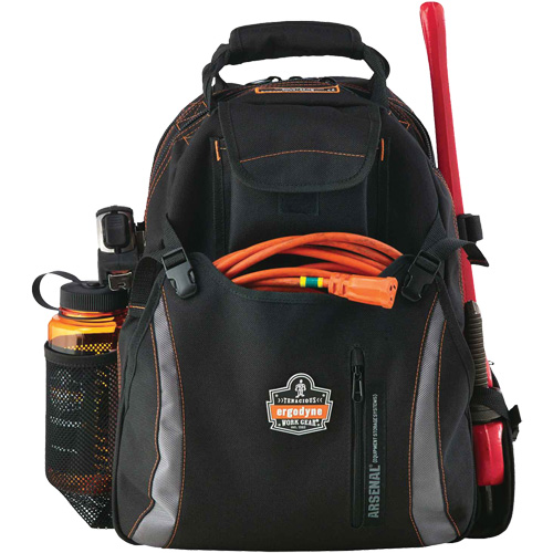 Sac &agrave; dos pour outils 5843 Arsenal, 13-1/2" lo x 8-1/2" la, Noir, Polyester Les Fournitures Industrielles Méga