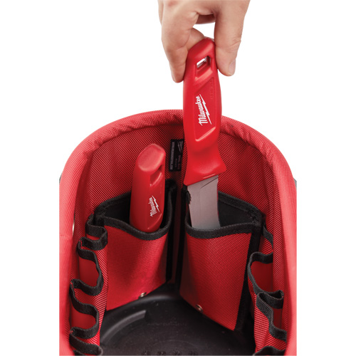 Sac ovale a&eacute;rien utilitaire, Nylon balistique, 14 pochettes, Noir/Rouge Les Fournitures Industrielles Méga