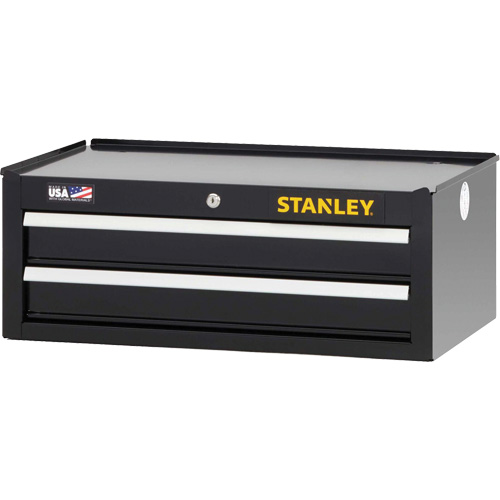 300 Series Middle Tool Chest, 26" W, 2 Drawers, Black Les Fournitures Industrielles Méga