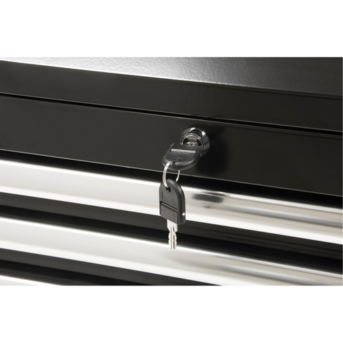 Industrial Tool Chest, 26" W, 4 Drawers, Black Les Fournitures Industrielles Méga