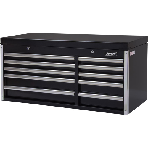 Industrial Tool Chest, 41" W, 10 Drawers, Black Les Fournitures Industrielles Méga