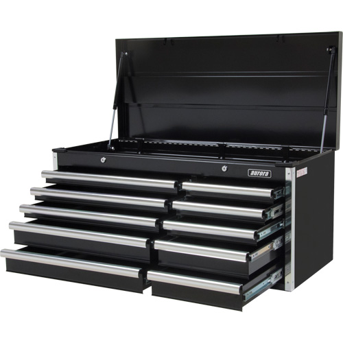 Industrial Tool Chest, 41" W, 10 Drawers, Black Les Fournitures Industrielles Méga