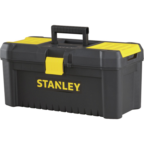 Coffre &agrave; outils avec plateau Essential, 16" la x 8" p x 7-3/10" h, Noir/Jaune Les Fournitures Industrielles Méga