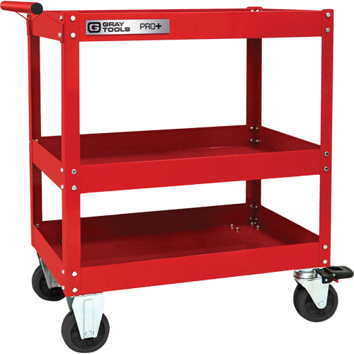 PRO+ Series Heavy-Duty Utility Cart, 3 Tiers, 30-1/5" x 38-1/3" x 19-1/2" Les Fournitures Industrielles Méga