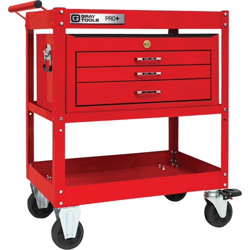 PRO+ Series Heavy-Duty Utility Cart with Intermediate Chest, 2 Tiers, 30-1/5" x 38-1/3" x 19-1/2" Les Fournitures Industrielles Méga