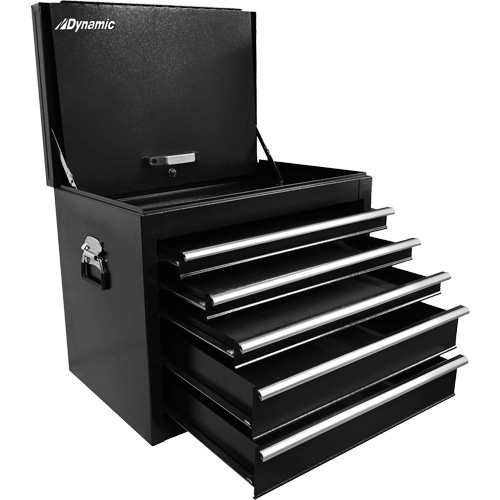 Truck Tool Box, 27" W, 5 Drawers, Black Les Fournitures Industrielles Méga