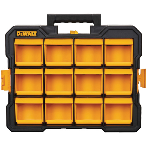 Organisateur Flip-Bin, 3-7/8" la x 17-3/4" p x 13-7/8" h, Noir/Jaune Les Fournitures Industrielles Méga