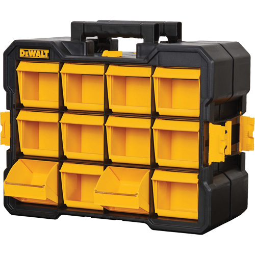 Organisateur Flip-Bin, 3-7/8" la x 17-3/4" p x 13-7/8" h, Noir/Jaune Les Fournitures Industrielles Méga