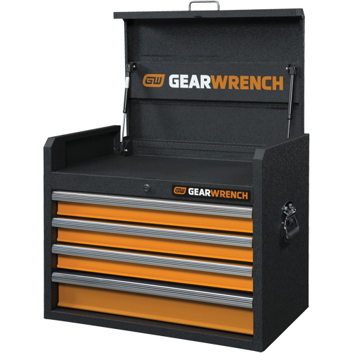 Coffre &agrave; outils de s&eacute;rie GSX, 26" la, 4 tiroirs, Noir/Orange Les Fournitures Industrielles Méga