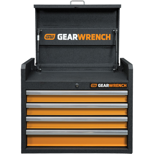 Coffre &agrave; outils de s&eacute;rie GSX, 26" la, 4 tiroirs, Noir/Orange Les Fournitures Industrielles Méga