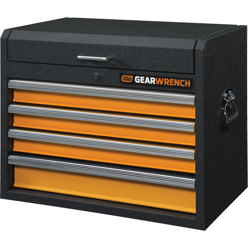 Coffre &agrave; outils de s&eacute;rie GSX, 26" la, 4 tiroirs, Noir/Orange Les Fournitures Industrielles Méga