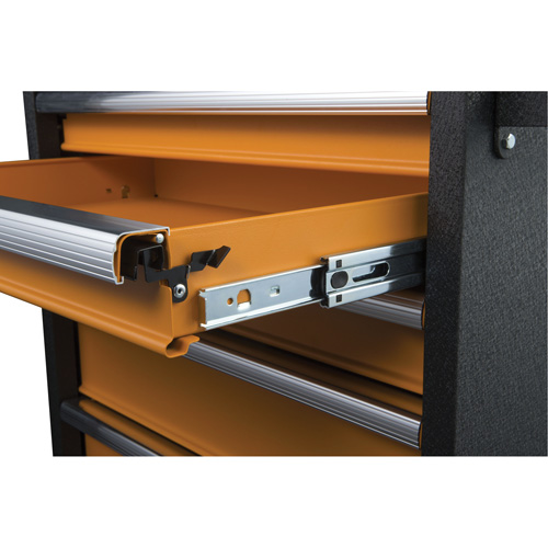 Coffre &agrave; outils de s&eacute;rie GSX, 26" la, 4 tiroirs, Noir/Orange Les Fournitures Industrielles Méga