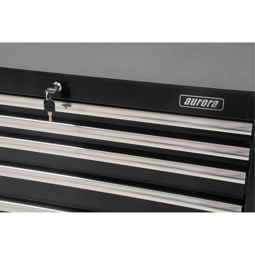 Industrial Tool Cart, 6 Drawers, 39" W x 20-4/5" D x 38-1/2" H, Black Les Fournitures Industrielles Méga