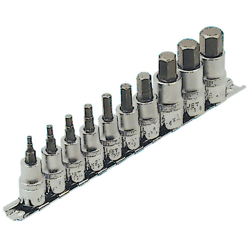 Jeu de douilles SAE HSW3812-10, Hexagonale, Prise 1/2"/3/8", 10 mr Les Fournitures Industrielles Méga