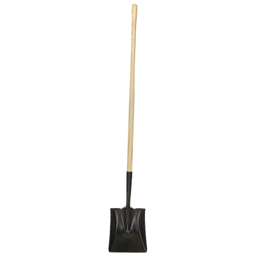 Square-Point Shovel, Wood, Tempered Steel Blade, Straight Handle, 49-1/2" Long Les Fournitures Industrielles Méga