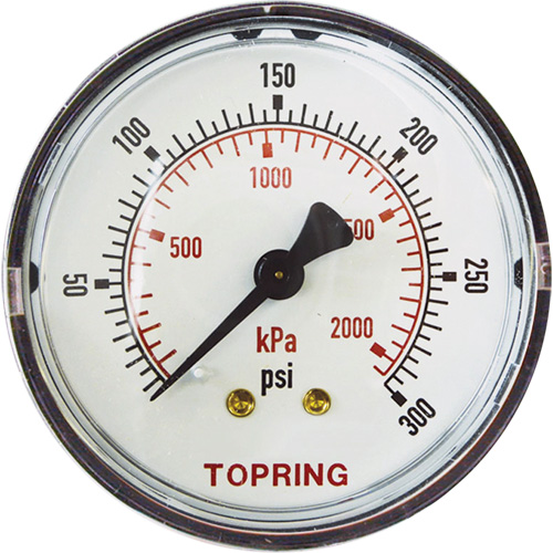 Replacement Pressure Gauge, 2" , 0 - 175 psi, Back Mount, Analogue Les Fournitures Industrielles Méga