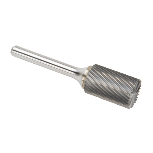 CLEVELAND Solid Carbide Burrs - Cylinder Shape with End Cut, SB-6, 3/5" Dia., 1/4" Shank, 24.4 mm Depth of Cut Les Fournitures Industrielles Méga