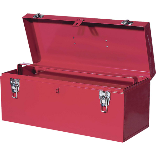 TB21 Boîte &agrave; outils en acier, 8-3/4" P x 20" la x 9-3/8" h, Rouge Les Fournitures Industrielles Méga