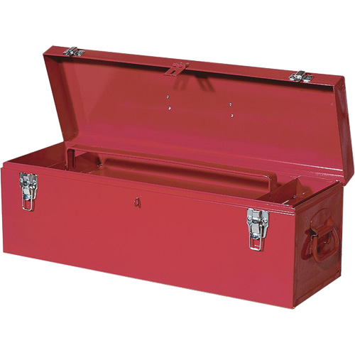 TB26 Boîte en acier pour outils manuels, 8-3/4" P x 26" la x 9-3/8" h, Rouge Les Fournitures Industrielles Méga