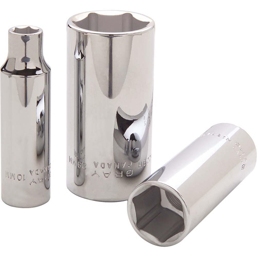  Socket, 10 mm, 1/2" Drive, 6 Points, Deep Les Fournitures Industrielles Méga