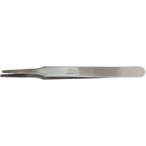 Tweezers - Flat Round Tips, Straight - 4.75" (120 mm) Les Fournitures Industrielles Méga