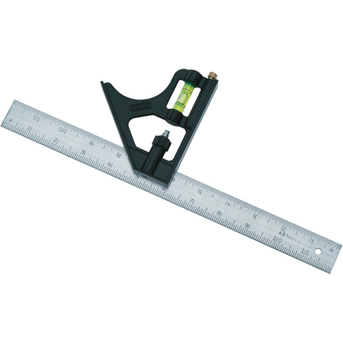 &eacute;querre combin&eacute;e, 12" lo, 1/8"/1/16"/1/32" Graduations Les Fournitures Industrielles Méga