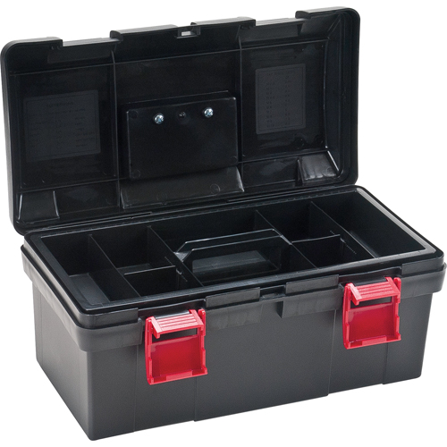 Heavy-Duty Tool Box, 17-1/2" W x 9-1/2" D x 8" H, Black Les Fournitures Industrielles Méga