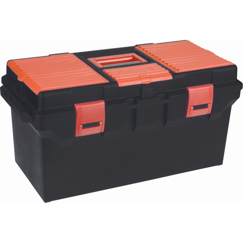 Coffres &agrave; outils en plastique, 22" la x 11" p x 10-1/2" h, Noir Les Fournitures Industrielles Méga