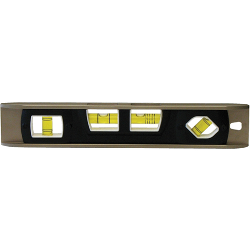 Torpedo Level, 12" L, Aluminum, 4 Vials, Magnetic Les Fournitures Industrielles Méga
