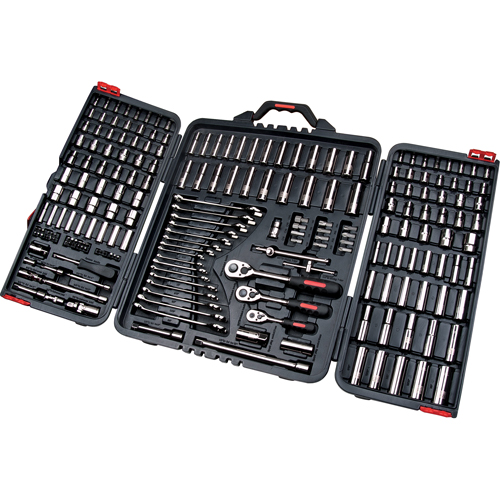 Jeux de douilles et cl&eacute;s SAE/m&eacute;triques 1/4", 3/8" et 1/2", 210 Mcx, Profond Les Fournitures Industrielles Méga