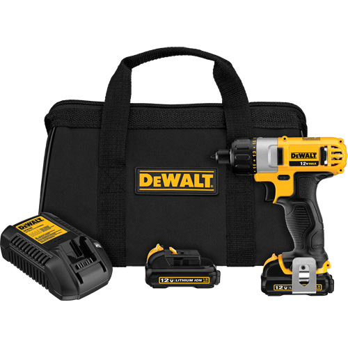 Max Screwdriver Kit, 1/4", 12 V, 160 UWO Max. Torque, Lithium-Ion Battery Les Fournitures Industrielles Méga
