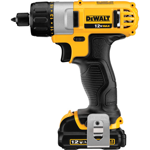 Max Screwdriver Kit, 1/4", 12 V, 160 UWO Max. Torque, Lithium-Ion Battery Les Fournitures Industrielles Méga