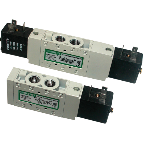 &eacute;lectrovannes pilotes &agrave; 5 voies 2 positions et 4 voies, Tuyau de 1/8", 150 psi Les Fournitures Industrielles Méga