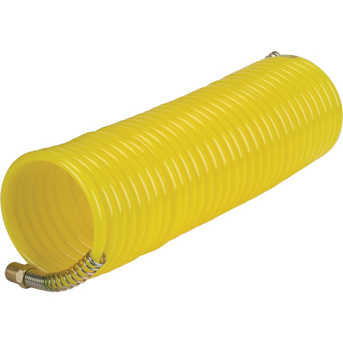 Tuyaux pneumatiques en nylon spiral&eacute; a/raccords, Air, 1/4" DI x 25' lo, Nylon, 200 psi &agrave; 23°C Les Fournitures Industrielles Méga