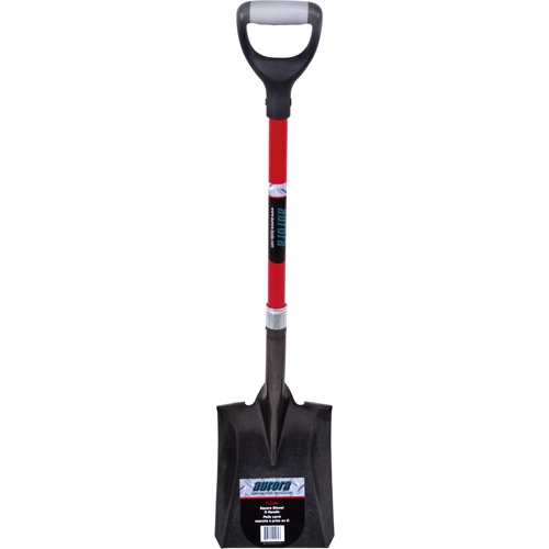 Heavy-Duty Square Shovel, Fibreglass, Carbon Steel Blade, D-Grip Handle, 29-1/2" Long Les Fournitures Industrielles Méga