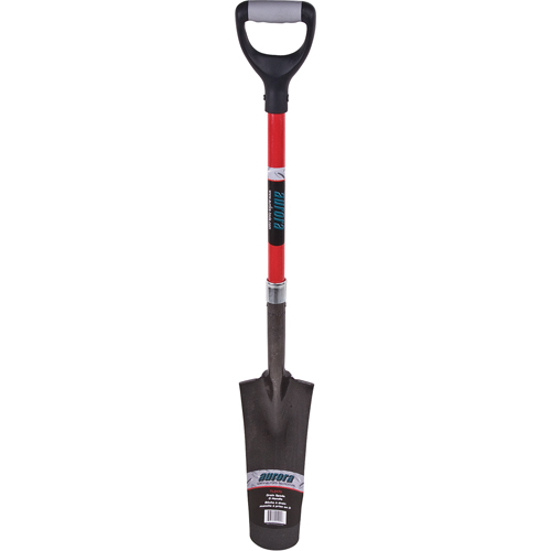 Pelles &agrave; drain robustes &agrave; dos creux, Acier au carbone, Lame 14" x 5-1/2", 29" lo, Manche Prise en D Les Fournitures Industrielles Méga