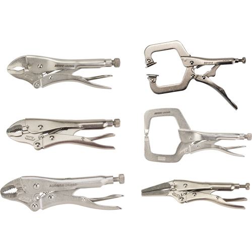 Locking Plier Set, 6 Pieces Les Fournitures Industrielles Méga