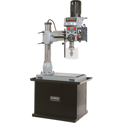 Radial Drilling Machine with Stand, 1/2" Chuck, 5 Speed(s), 19-5/8" W x 21-5/8" L, #3 Morse Les Fournitures Industrielles Méga