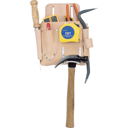 Drywall Tool Pouch, Tool Holder, Leather, 7 Pockets Les Fournitures Industrielles Méga