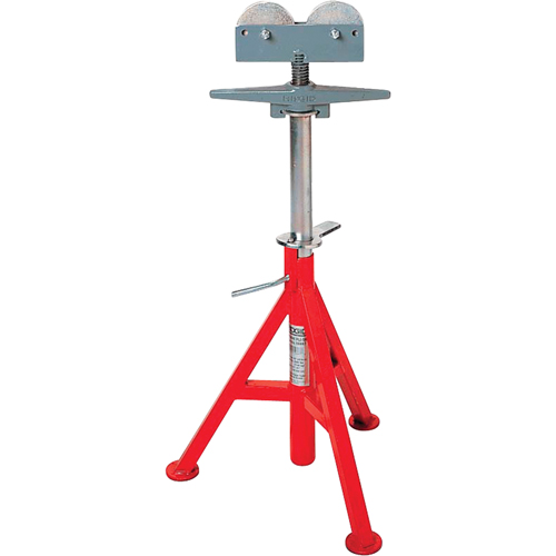 Roller Head  High Pipe Stand #RJ-99, 82-140 cm Height Adjustment, 12" Max. Pipe Capacity, 1000 lbs. Max. Weight Capacity Les Fournitures Industrielles Méga