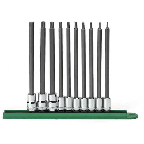 Jeu de douilles longues, Torx, Prise 1/4"/3/8", 10 mrcx Les Fournitures Industrielles Méga