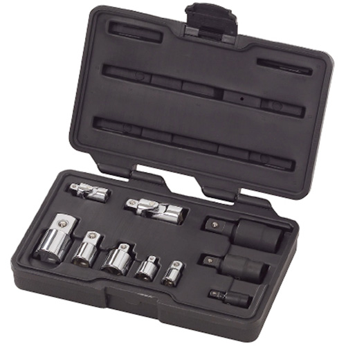 10-Piece 1/4", 3/8" & 1/2" Drive Universal Joint and Adapter Set Les Fournitures Industrielles Méga