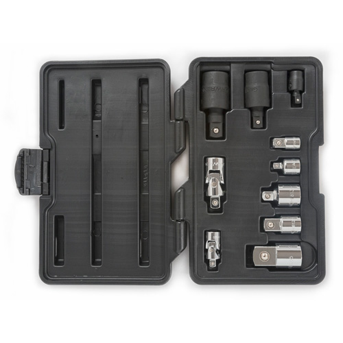 10-Piece 1/4", 3/8" & 1/2" Drive Universal Joint and Adapter Set Les Fournitures Industrielles Méga